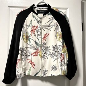 Zara Printed Bomber Jacket - XS